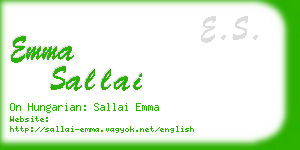 emma sallai business card